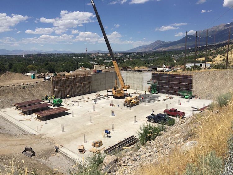 Video Provo water tank concrete pour Hansen, Allen & Luce, Inc.